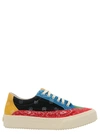 Rhude Men's Colorblock Bandana-print Low-top Sneakers In Multicolor