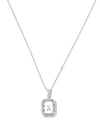 SHAY 18KT WHITE GOLD X-INITIAL BEAD-CHAIN NECKLACE