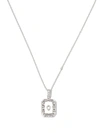SHAY 18KT WHITE GOLD O-INITIAL BEAD-CHAIN NECKLACE