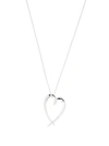 Shaun Leane Hook Heart Diamond Pendant Necklace In Silber