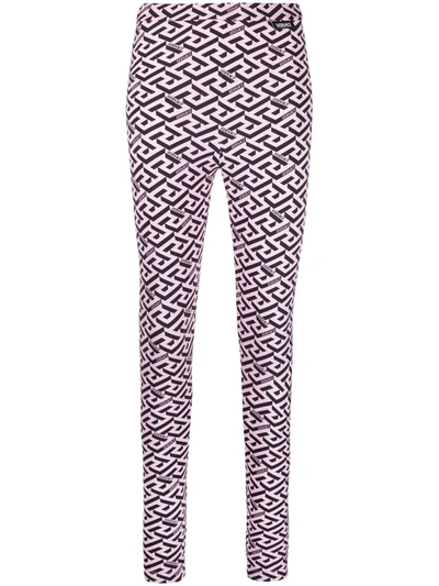 Versace Greca Signature Leggings In Pink
