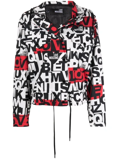 Love Moschino All-over Print Nylon Jacket In Multicolor
