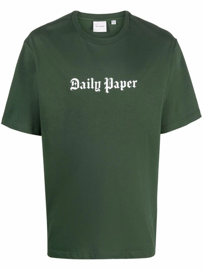 Daily Paper Logo-print Short-sleeved T-shirt In Grün