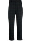 Black Comme Des Garçons Check-print Tailored Trousers In Schwarz