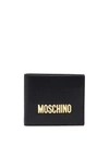 Moschino Golden Signature Black Card Case In Schwarz