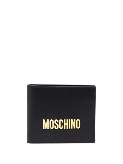 Moschino Logo-plaque Wallet In 黑色