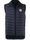 Canada Goose Multi-fabric Panel Padded Gilet In Blue