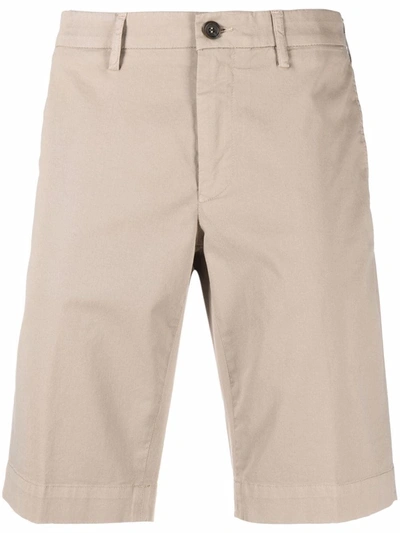 Canali Knee-length Chino Shorts In Nude