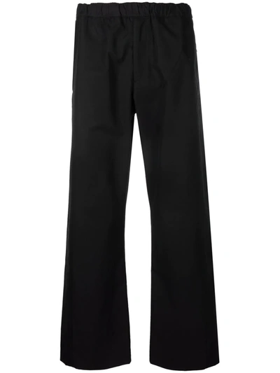 Alexander Mcqueen Elasticated Waistband Straight Trousers In Black