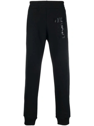 Moschino Logo-print Slim-cut Joggers In Black