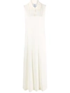 Y-3 Zip-detail Midi Dress In Nude