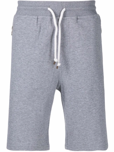 Brunello Cucinelli Knee-length Track Shorts In Grau