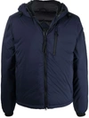Canada Goose Hooded Feather-down Padded Jacket In Blau