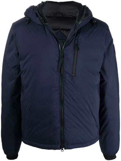 Canada Goose Hooded Feather-down Padded Jacket In Blau