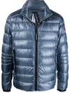 Canada Goose Metallic Feather-down Padded Jacket In Blau