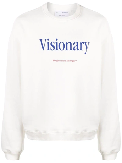 Axel Arigato Visionary-print Cotton Sweatshirt In Neutrals