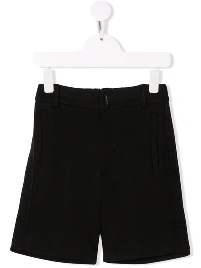 Givenchy Kids' Solid-colour Bermuda Shorts In Black