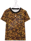 Givenchy Abstract-print Cotton T-shirt In Brown