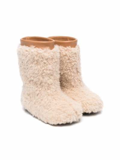 Age Of Innocence Kids' Yeti 人造皮毛一体雪靴 In Neutrals