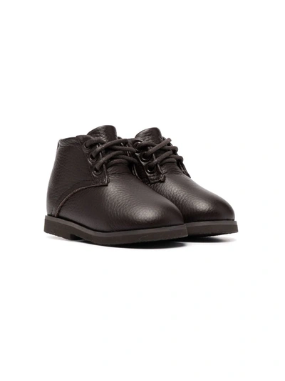 Age Of Innocence Kids' Gents Lace-up Leather Ankle Boots In Brown