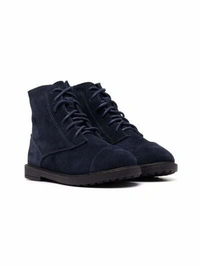 Age Of Innocence Kids' Gents Lace-up Suede Ankle Boots In Blue