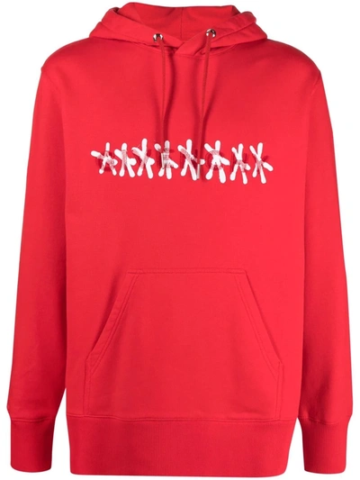 Givenchy X Chito Tifting Overprint Classic Fit Hoodie In Red