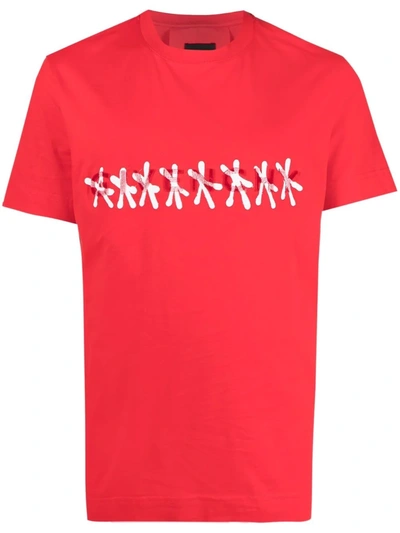 Givenchy X Chito Tufted Logo T-shirt In Red