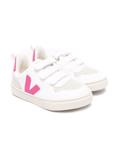 Veja Kids' Baby's, Little Girl's & Girl's V-10 Logo Sneakers In White