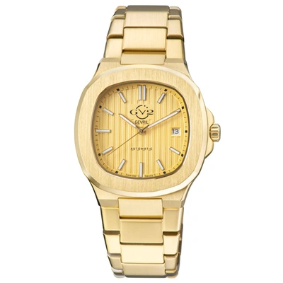 Gv2 By Gevril Potente Automatic Gold Dial Mens Watch 18105 In Gold / Gold Tone / Yellow