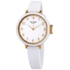 Kate Spade Park Row White Dial Ladies Watch Ksw1441 In Gold / Gold Tone / Rose / Rose Gold / Rose Gold Tone / White