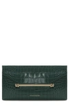 STRATHBERRY MULTREES CROC EMBOSSED LEATHER WALLET ON A CHAIN