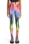 Attico Jamie Spectrum Printed Stirrup Pants In Multicolor
