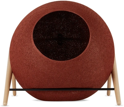 Meyou Paris Red 'the Ball' Cat Bed In Clay