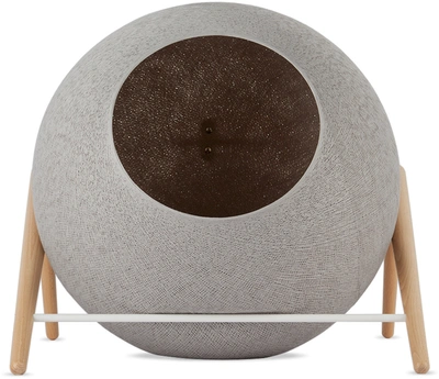 Meyou Paris Grey & White 'the Ball' Cat Bed In Light Grey