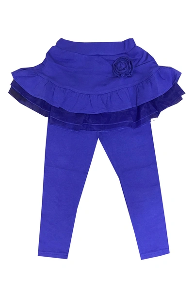 Joe-ella Solid Skirted Stretch Leggings In Blue