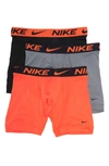 Nike Assorted 3-pack Boxer Briefs In Orange