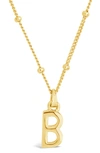 Sterling Forever 14k Gold Plated Sterling Silver Initial Necklace In Gold-b