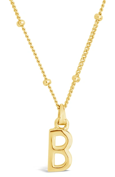 Sterling Forever 14k Gold Plated Sterling Silver Initial Necklace In Gold-b