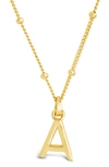 Sterling Forever 14k Gold Plated Sterling Silver Initial Necklace In Gold-a