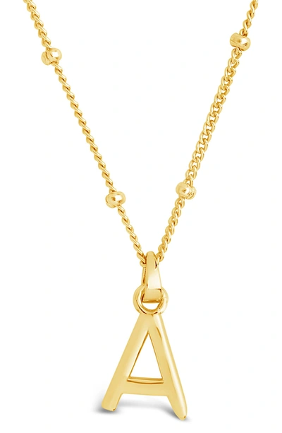 Sterling Forever 14k Gold Plated Sterling Silver Initial Necklace In Gold-a
