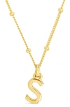 Sterling Forever 14k Gold Plated Sterling Silver Initial Necklace In Gold-s