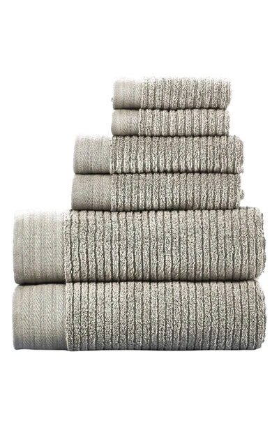 Modern Threads Soft Rib Quick Dry 6-piece Towel Set In Pumice