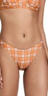 Faithfull The Brand Ophelle Bikini Bottoms In Melody Check Print