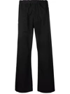 Alexander Mcqueen Elasticated Waistband Straight Trousers In Black