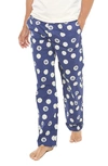 The Lazy Poet Drew Tiger Dots Blue Pajama Pants In Blue