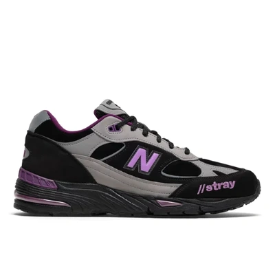 New Balance Women's Stray Rats Made In Uk 991 In Black/grey/purple