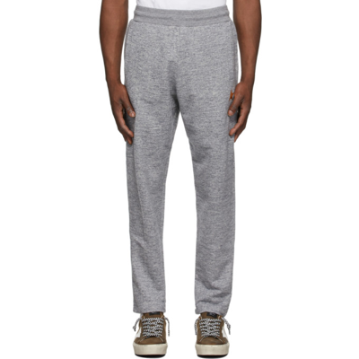 Golden Goose Melange Grey Doro Star Collection Jogging Trousers With Gold Star On The Fron In Grey