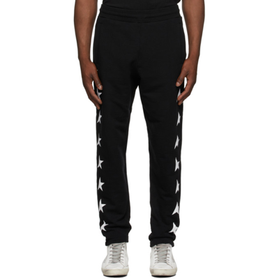 Golden Goose Black Doro Star Collection Jogging Pants With Contrasting White Stars