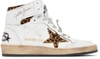 Golden Goose Sky Star Sneakers In Leather With Horse Star In White