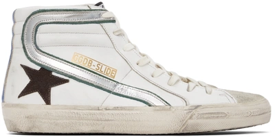 Golden Goose White Leather & Suede Slide Classic High-top Sneakers